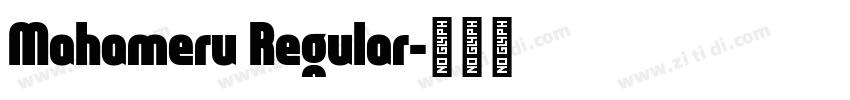 Mahameru Regular字体转换